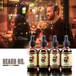 Natural Beard Oil 4 Tastes Beard Wax Balm Hair Loss Products Leave-In Conditioner for Groomed Beard Growth Health Care Tools