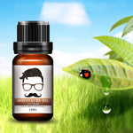 100% Natural Moisturizing Men Beard Oil for Styling Beeswax Smoothing Gentlemen Beard Care Conditioner 10ml